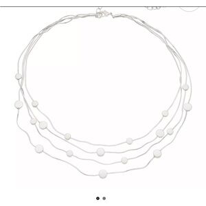 Napier Elegant Silver Multi-Strand Necklace